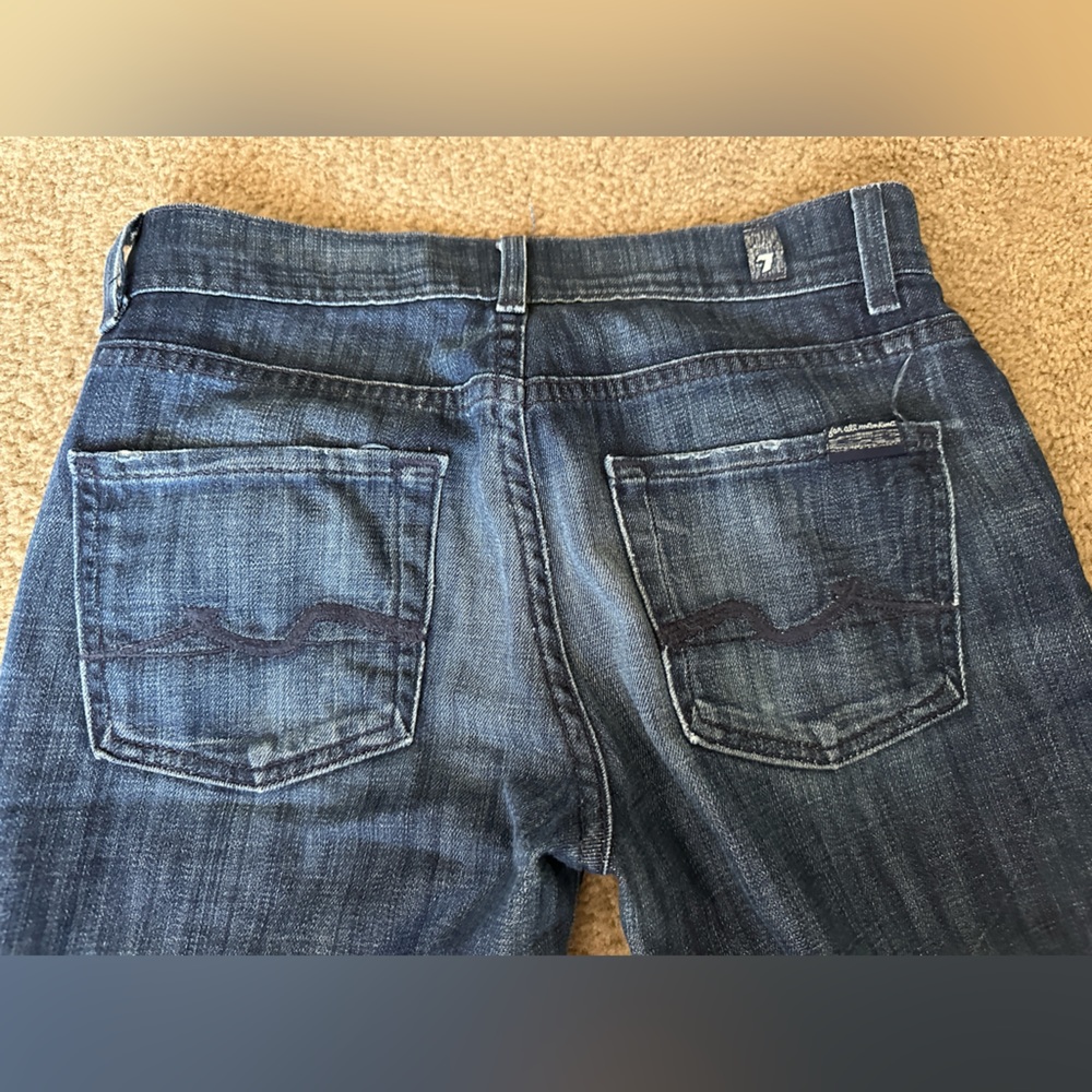 USED 7 for all mankind bootcut jeans